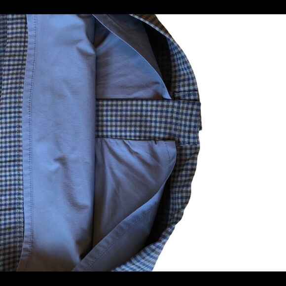 PRADA Plaid Skirt with Leather Trim Pockets EUC - Picture 7 of 14